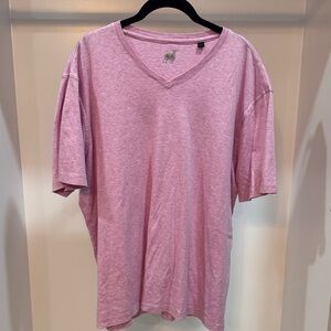 Raffi Men's Heathered Pink V-Neck Tee